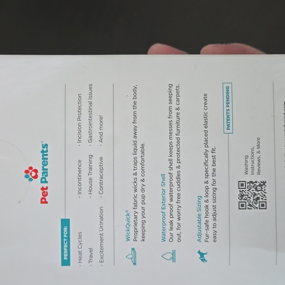 Pet Parents Premium Washable Dog Diapers Extendrs, (3pack) of Dog Diapers Female - Picture 3 of 5